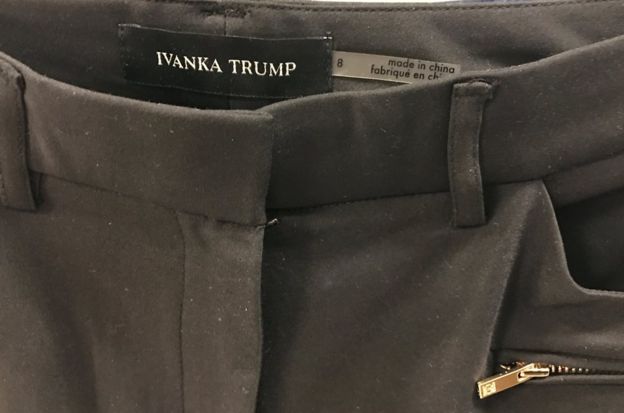 图为加拿大零售商出售的伊万卡·特朗普（Ivanka Trump）品牌产品）。