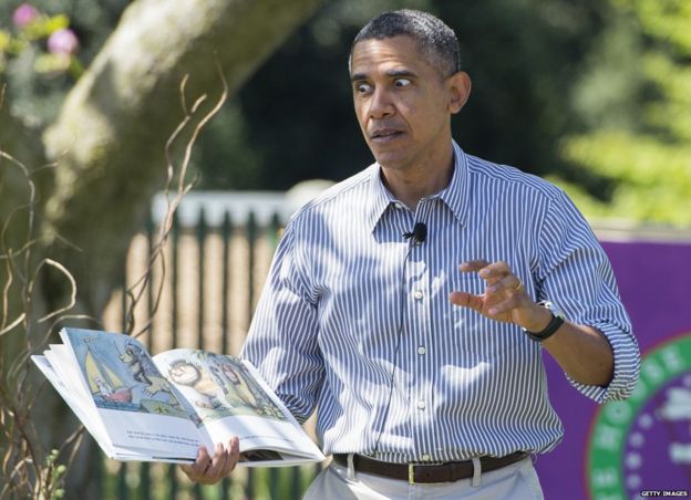 Obama reading Where the Wild Things Are