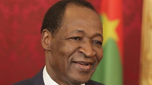 Blaise Compaore of Burkina Faso is pictured during a press conference after his meeting with President Heinz Fischer of Austria on June14, 2013 in Vienna