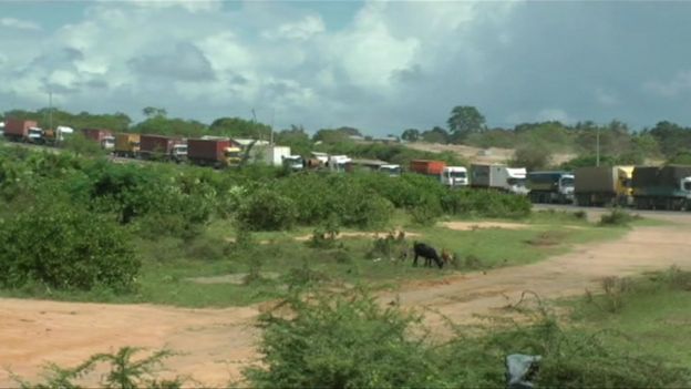 Mombasa-Nairobi traffic jam