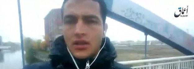 image grab taken from a propaganda video showing Anis Amri