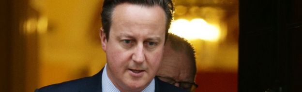 David Cameron leaving No 10 Downing Street on 25 November