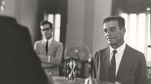 O brigadeiro Francisco Teixeira prestando depoimento em 1965