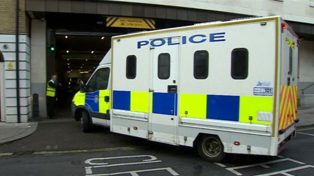 Defendants arriving at Westminster Magistrates Court