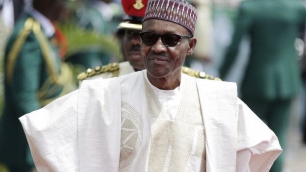 Nigerian President, Muhammadu Buhari, arrives for his Inauguration at the eagle square in Abuja, Nigeria