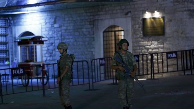 Soldiers were deployed in Istanbul's Taksim Square