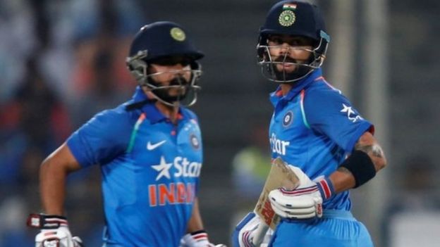 சதமடித்த கோலி மற்றும் ஜாதவ் ஜோடி