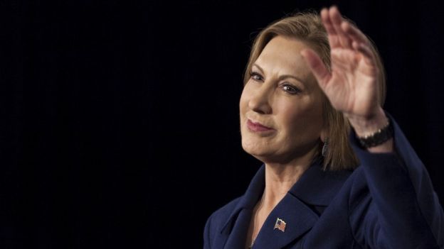 US Republican presidential candidate Carly Fiorina speaks at the Growth and Opportunity Party at the Iowa State Fairgrounds in Des Moines, Iowa, in this 31 October 2015,