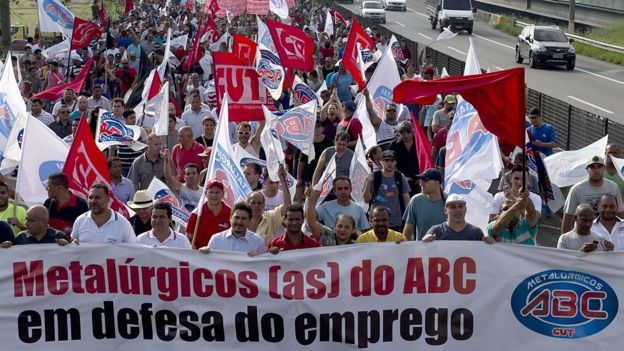 Protesta en Brasil