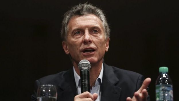 Argentine President-elect Mauricio Macri speaks during a press conference in Buenos Aires, Argentina, 23 November 2015.