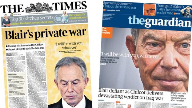 Times/Guardian front pages