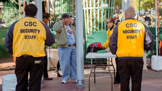 Security staff at Disneyland in California