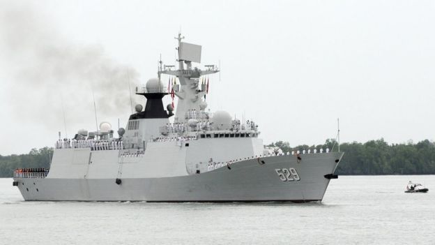 Tàu hải quân Trung Quốc ̀529, hình chụp hôm 7/10/2016, khi tàu ghé thăm Malaysia