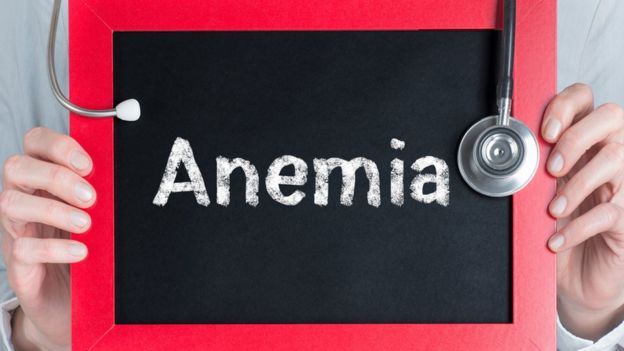 Cartaz com a palavra 'anemia'