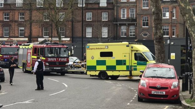 Fire engines and ambulances