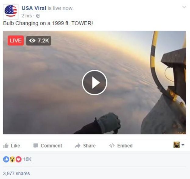 Screengrab of USA Viral's copy of the video
