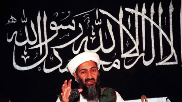 Osama Bin Laden pictured in Afghanistan in an undated photo in
