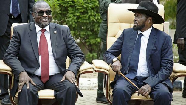 Riek Machar and Salva Kiir