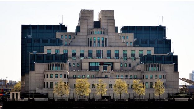 The headquarters of MI6 (The Secret Intelligence Service at Vauxhall Cross, London