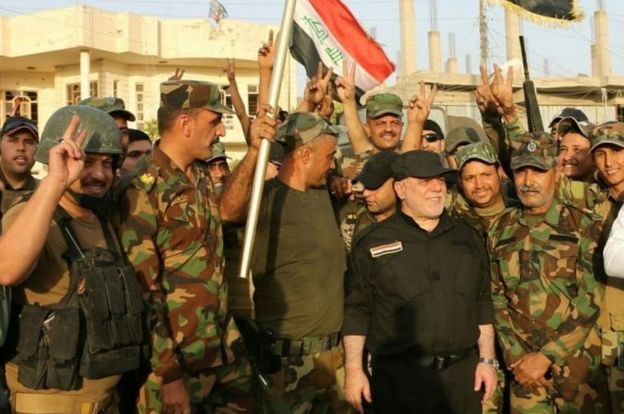 Iraq's Prime Minister Haider al-Abadi visits Falluja