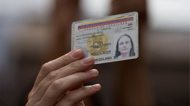 Cédula de identidad venezolana.