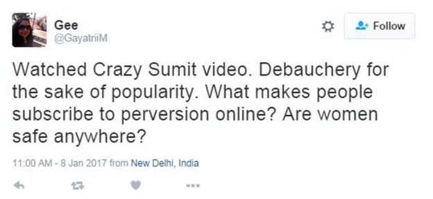 Watched Crazy Sumit video. Debauchery for the sake of popularity. What makes people subscribe to perversion online? Are women safe anywhere?