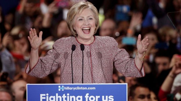 Hillary Clinton in New York on 19 April 2016