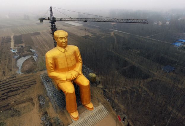 Giant statue of Mao Zedong in Henan, China