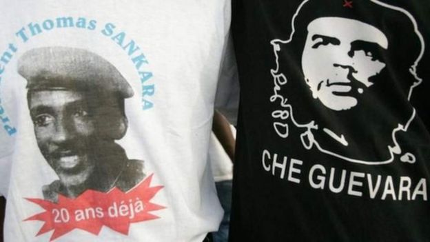 Images of Thomas Samkara and Che Guevara