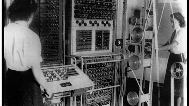 Woman working at Bletchley Park