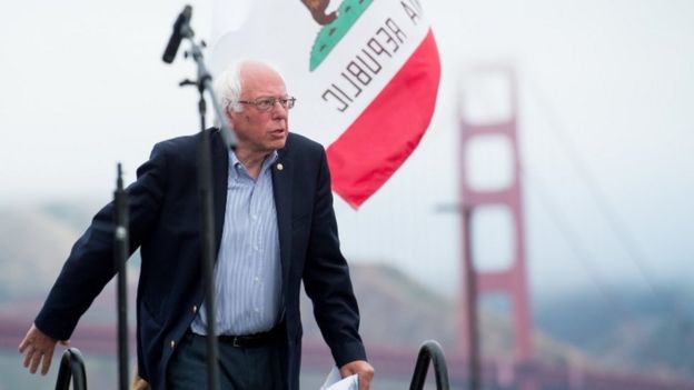 Bernie Sanders in San Francisco, 6 June