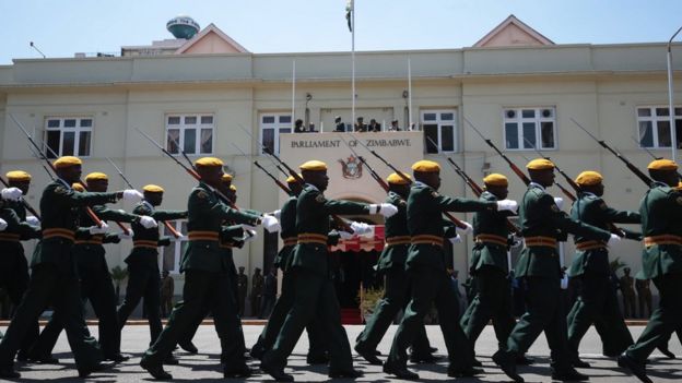 Zimbabwean President Mugabe opens Fourth Session of Eighth Parliament