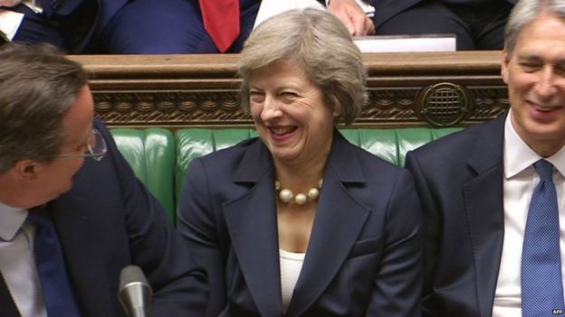David Cameron jokes with his successor during Prime Minister's Questions
