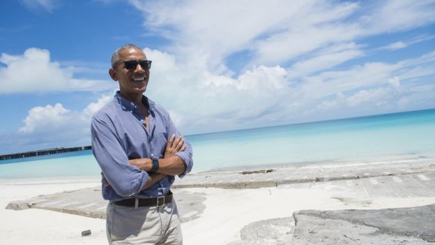Presidente de EE.UU. en el atolón de Kure.