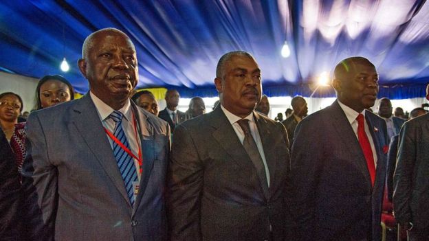 Vital Kamerhe (Dr), Samy Badibanga (C) and Dr Pierre Matusila (G)