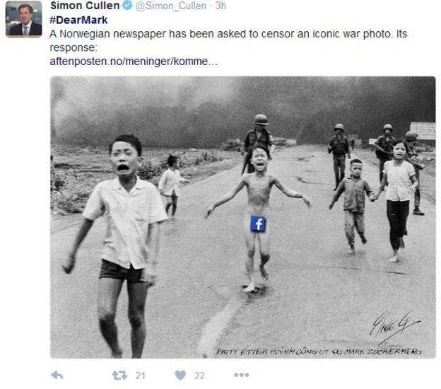 Post de Twitter de Simon Cullen