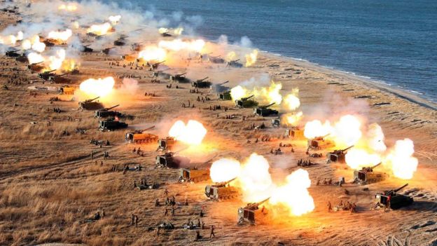 Maniobras militares en Corea del Norte