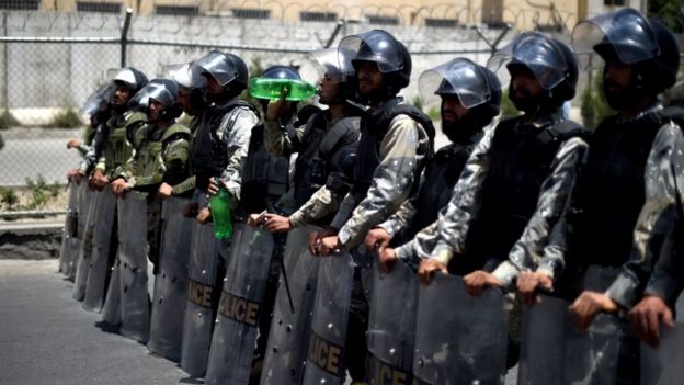 Police in Kabul, 23 July