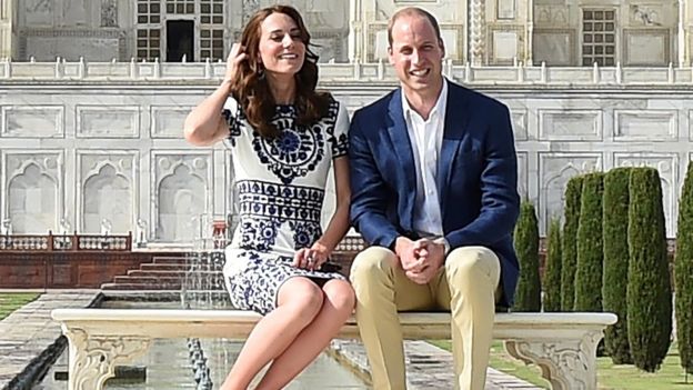 The Duke and Duchess of Cambridge at the Taj Mahal