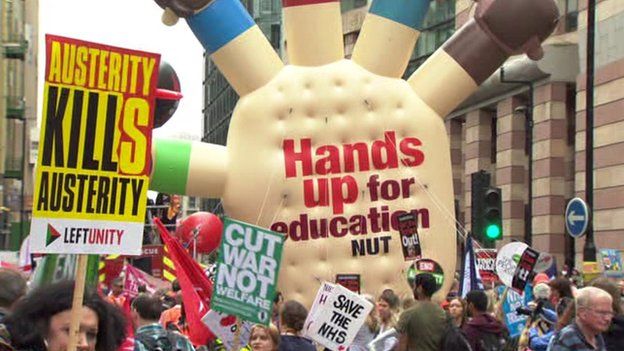 Thousands Attend Anti Austerity Rallies Across Uk Bbc News