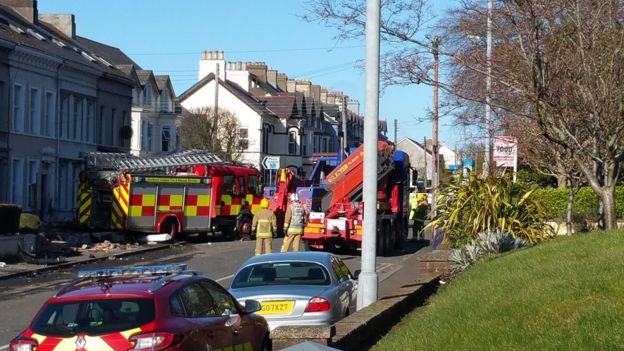 Preparations were being made to remove the fire engine on Saturday afternoon