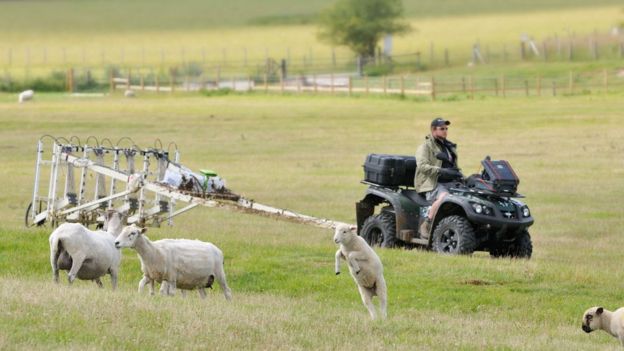 Radar scanning at Durrington Walls, Wiltshire