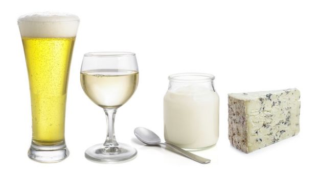 A selection of fermented food and drink