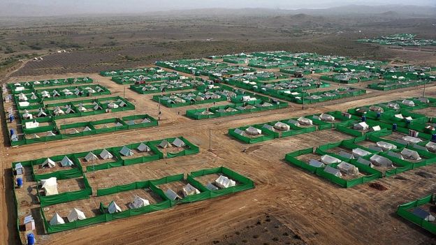 Campo de desplazados en Waziristán del Norte