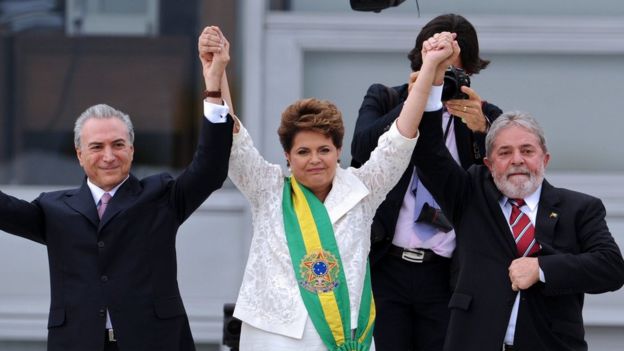 Dilma, Temer y Lula