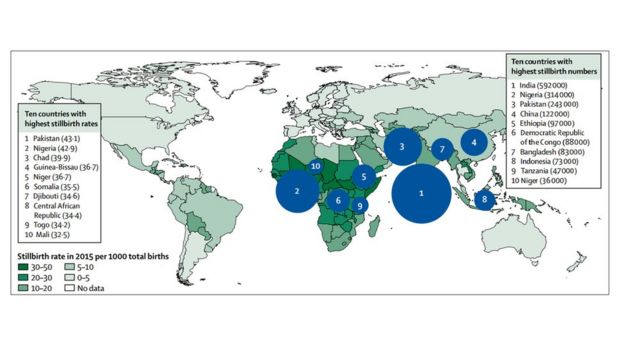 Map of stillbirth rate