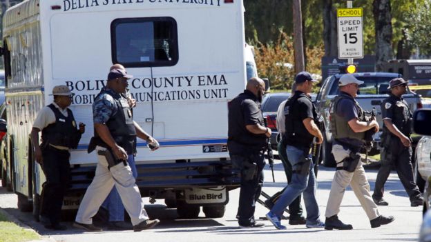 Police checked the campus over but the gunman eluded them