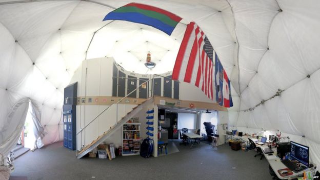 The interior of the HI-SEAS habitat on the northern slope of Mauna Loa in Hawaii