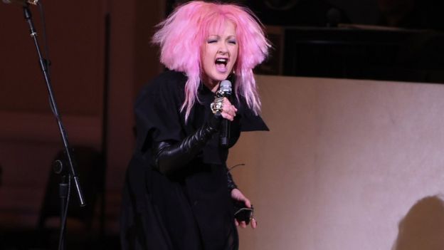 Cyndi Lauper performs at The Music of David Bowie tribute concert at Carnegie Hall