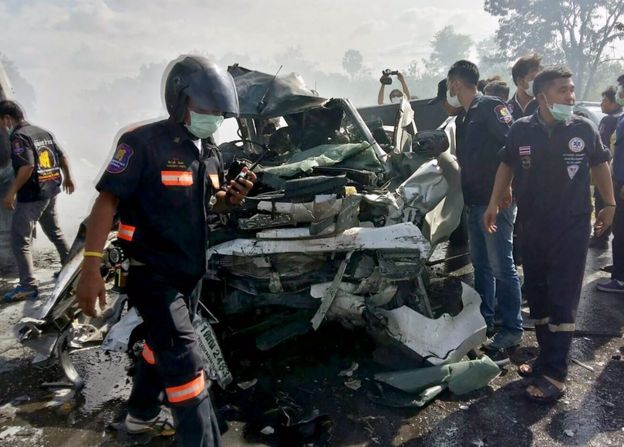 每年泰國估計有24000人死於交通事故